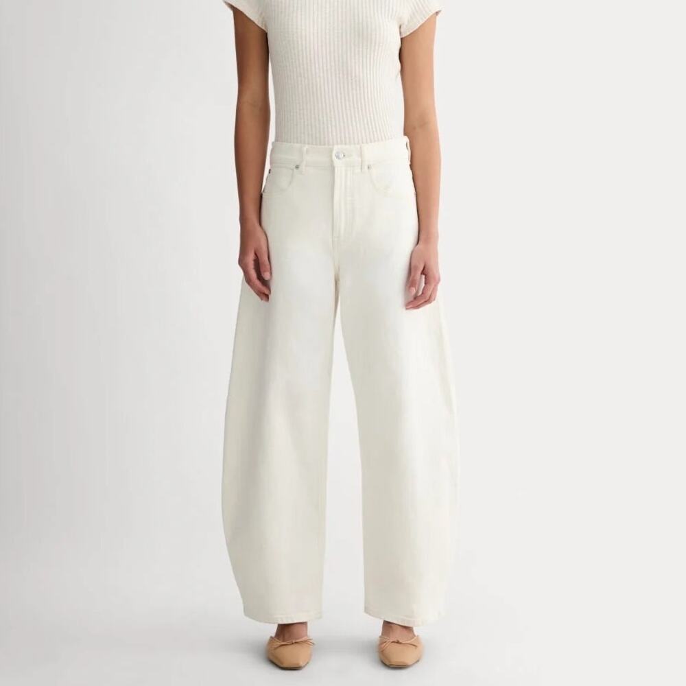 Everlane The Way High Curve Jean Calico Ecru Size 28 NWT